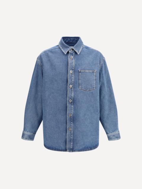 Shirt-jacket with Anagram embroidery