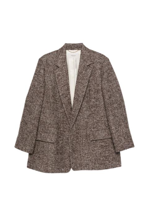 AGNONA tweed notched-lapel blazer