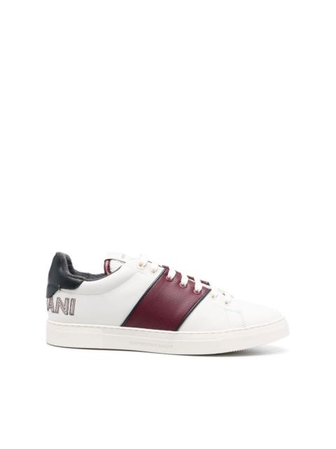 leather lo-top sneakers