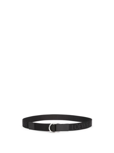 Loewe D-ring webbing belt in nylon and calfskin