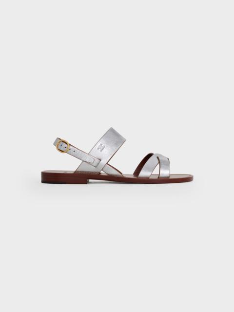 CELINE STRAP SANDAL CELINE LERINS IN METALIZED CALFSKIN