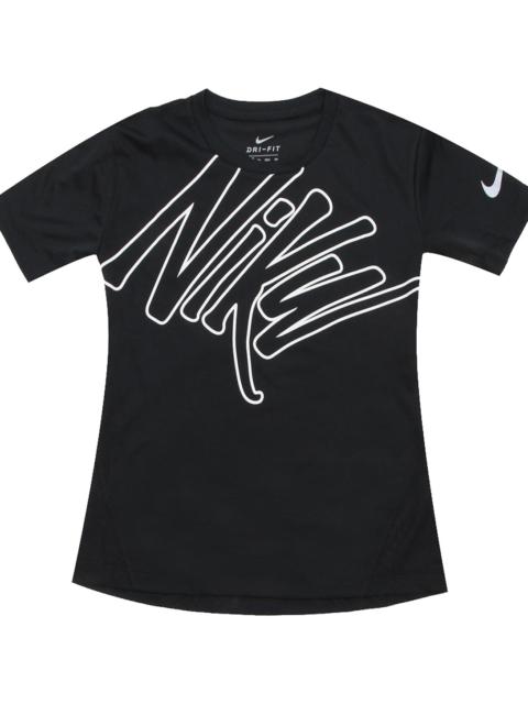 Nike Spring Dry Graphic T-Shirt GS "Black / White" AQ9155 010