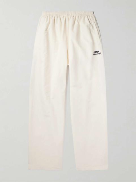 BALENCIAGA Wide-Leg Colour-Block Cotton-Blend Shell Track Pants
