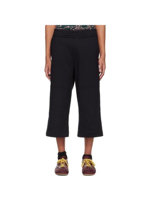 Dries Van Noten Black Loose Cotton Shorts