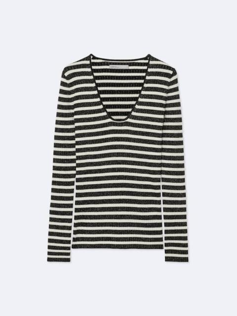 ALLSAINTS KAY SCOOP-NECK BRETON SWEATER