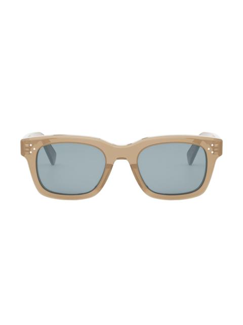 CELINE Men's Bold 3 Dots 51MM Square Sunglasses - Transparent Taupe Blue
