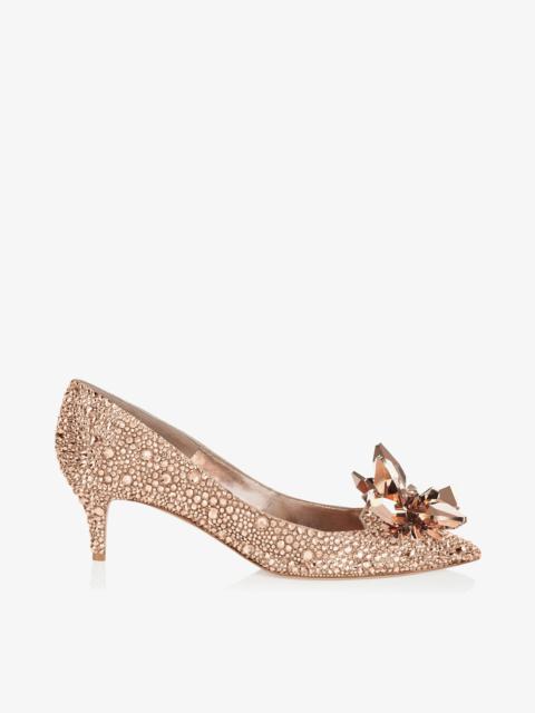 Allure
Rose Gold Crystal Covered Pointy Toe Pumps