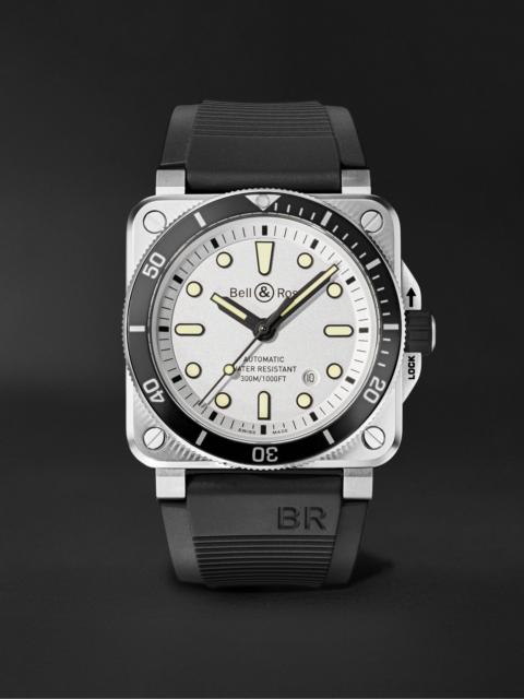 Bell & Ross BR 03-92 Diver Automatic Stainless Steel Watch, Ref. BR0392-D-WH-ST/SRB White