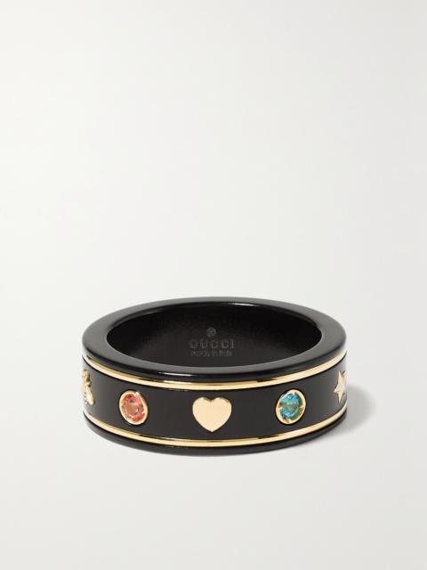 GUCCI Icon 18-karat Gold Topaz Ring