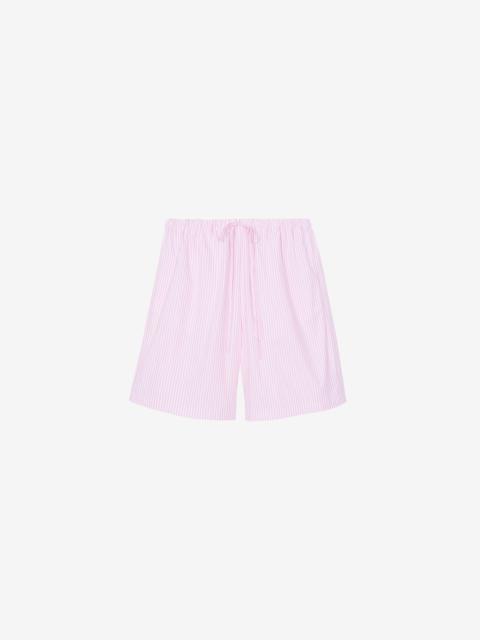 The Frankie Shop Rimini Bermuda Shorts - Pink/White Stripe