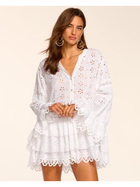 RAMY BROOK Roxanne Cotton Eyelet Coverup Mini Dress