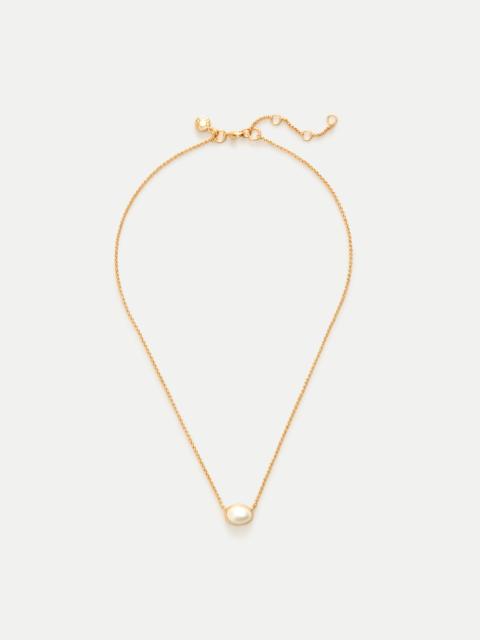 J.CREW Inset pearl pendant necklace