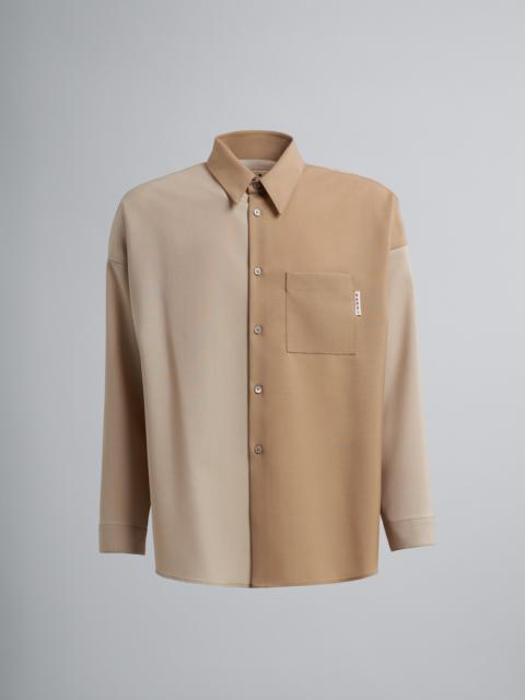 Marni COLOURBLOCK TROPICAL WOOL SHIRT