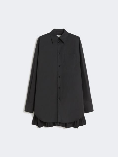Sportmax NESPOLA Overshirt with plissé-pleated detail - BLACK