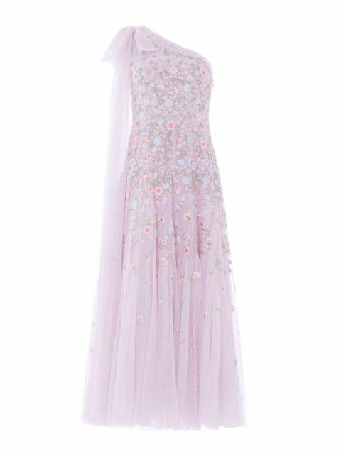 Needle & Thread Sylvia Rose One-Shoulder Bow Ankle Gown