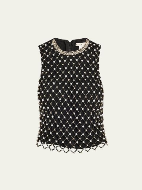 Alice + Olivia Amal Embellished Blouse