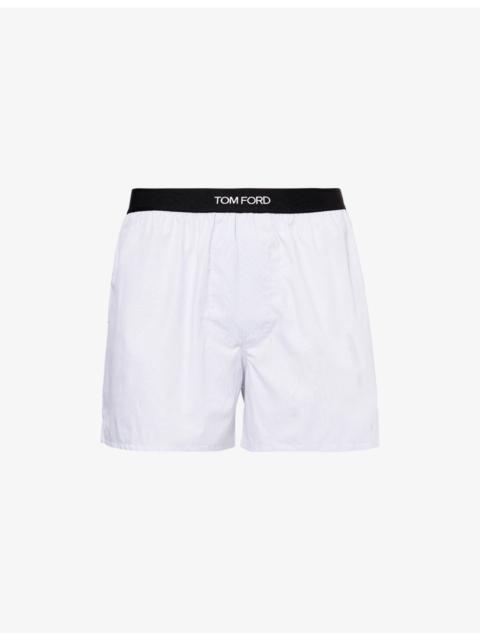 TOM FORD Branded-Waistband Cotton Boxer Shorts
