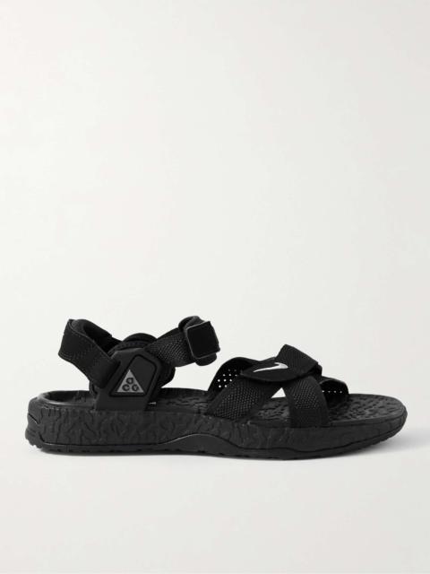 Nike ACG 공기 Deschutz+ 스웨드와 가죽 끈 변죽 고무 샌들