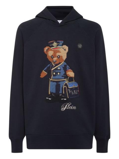 PHILIPP PLEIN teddy-bear embroidered hoodie