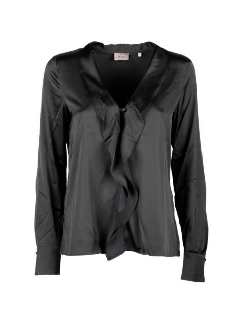 MARELLA ruffled satin blouse
