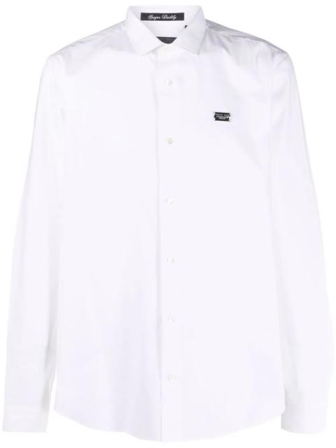 PHILIPP PLEIN logo-plaque button-up shirt