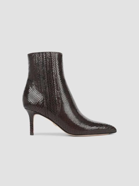 VERONICA BEARD Women's Lisa 70MM Snake-Embossed Leather Ankle Boots - Espresso