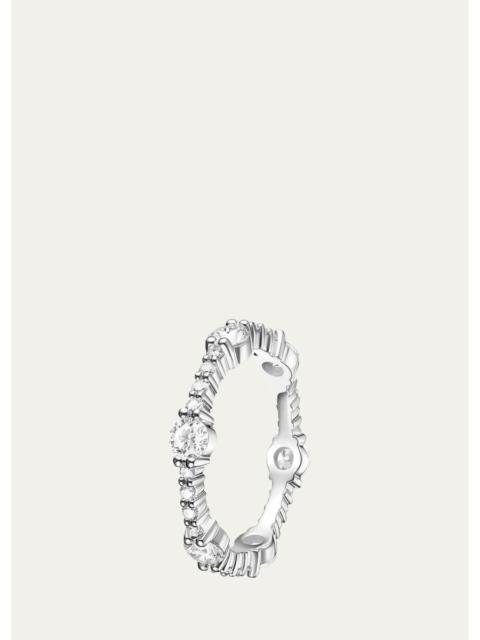 MELISSA KAYE Sadie 18K White Gold Alternating Diamond Eternity Ring