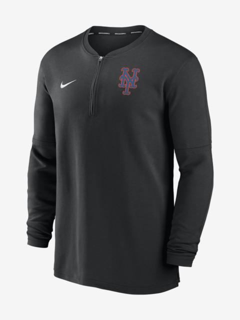 New York Mets Authentic Collection Game Time Nike Men's Dri-FIT MLB 1/2-Zip Long-Sleeve Top