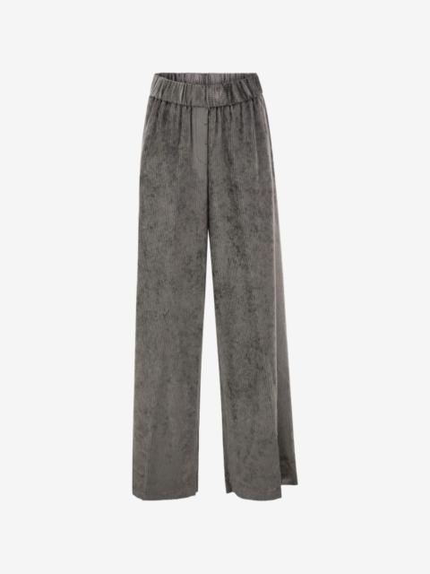 PESERICO corded-velvet palazzo pants