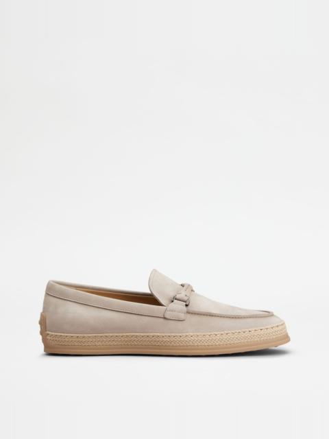Tod's LOAFERS IN NUBUCK - BEIGE
