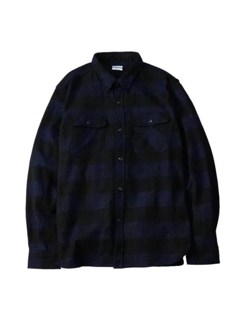 THE FLAT HEAD FN-SNR-101LSP Indigo-dyed Block Check Flannel Shirt Indigo/Black