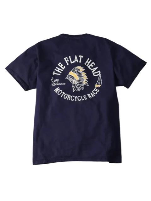 THE FLAT HEAD FN-THC-048 Three Needle Loopwheel Motorcycle Race Tee Nasukon
