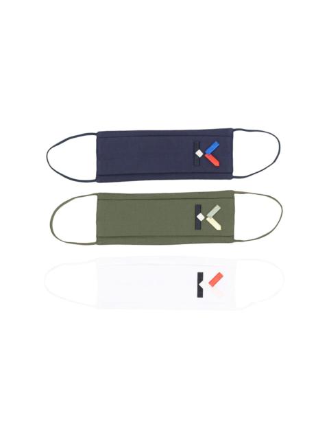 KENZO logo-print face masks (set of three)