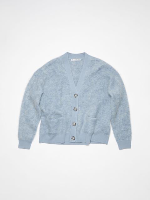 Wool mohair cardigan - Denim blue