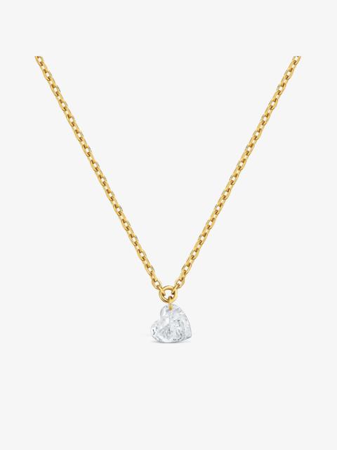 TOUS 9kt gold and lab-grown diamond heart Necklace TOUS Irisé LGD