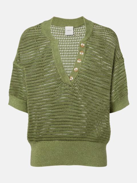 VARLEY Callie open-knit cotton top