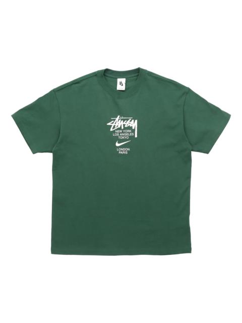 Stüssy Stussy x Nike Crossover Alphabet Printing Round Neck Short Sleeve Unisex Green DD3343-341