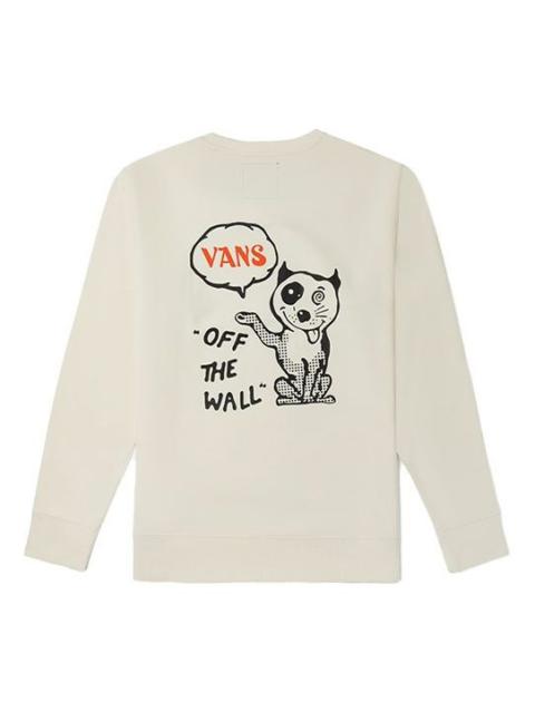 Vans Vans 재미 패턴 Pullover 둥근 목 스포츠 커플 스타일 크림 화이트 VN0A5H76FS8