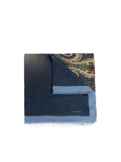Etro paisley-pattern frayed scarf
