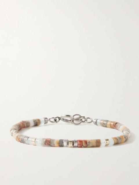 Isabel Marant Perfectly Man Silver- and Gold-Tone, Agate and Jade Bracelet