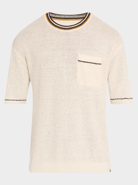 SCOTCH & SODA Men's Cotton-Blend Knit Short-Sleeve Sweater