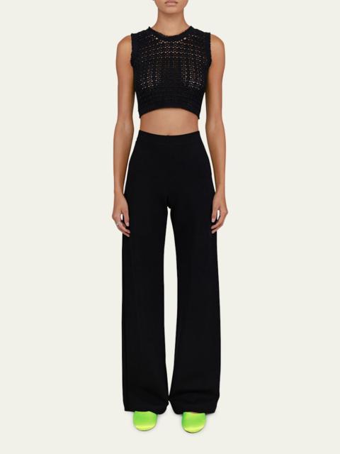 LESET Rio Wide-Leg Ponte Pants