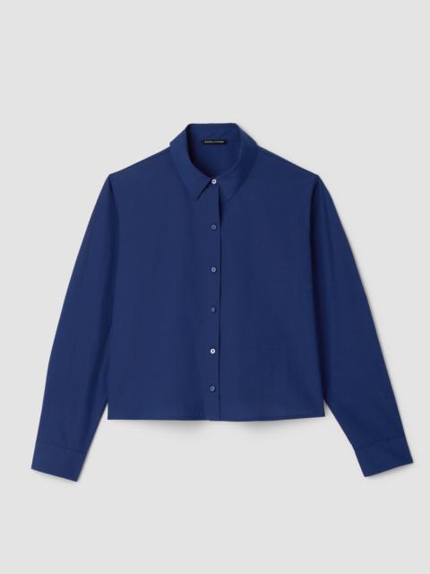 EILEEN FISHER Organic Cotton Poplin Short Shirt