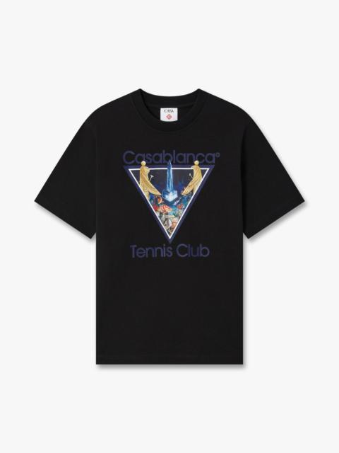CASABLANCA Black Monde Perdu Tennis Club Icon Short Sleeve T-Shirt