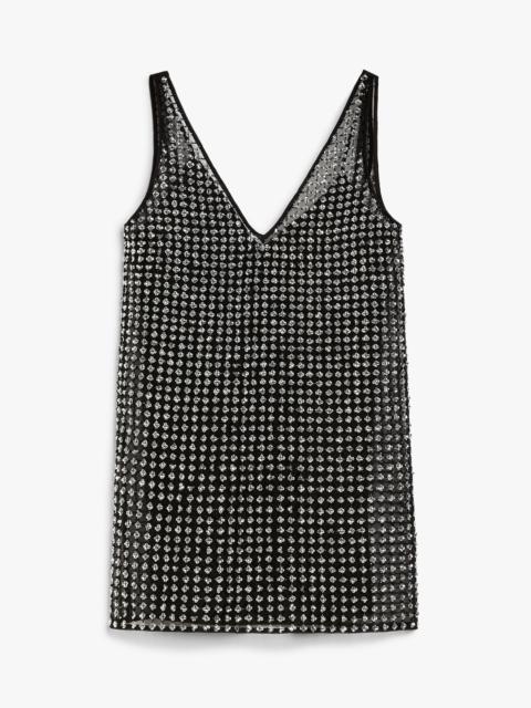Max Mara RITA Short dress in organza and sequins