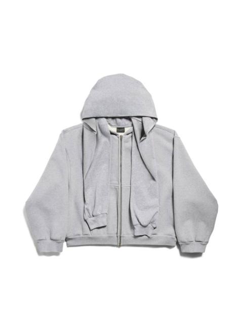 正規新品 BALENCIAGA INCOGNITO FOODIE パーカー BALENCIAGA Men's Incognito Boxy Zip-up Hoodie Large Fit in