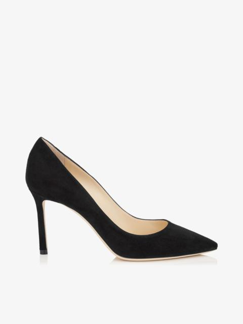 JIMMY CHOO Romy 85
Black Suede Pointed Pumps