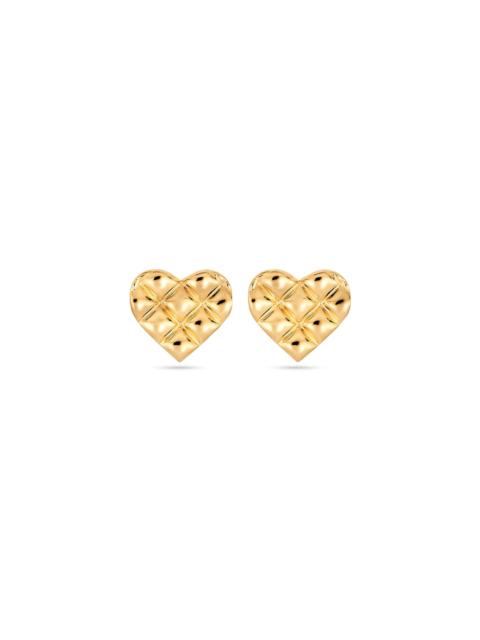 STONE AND STRAND Puff Puff Heart Studs