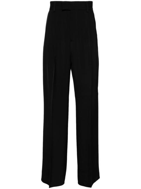 darted tapered trousers