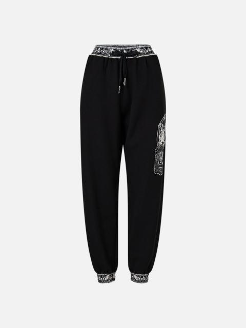 CAMILLA JERSEY TRACK PANT WITH SILK DETAILS
